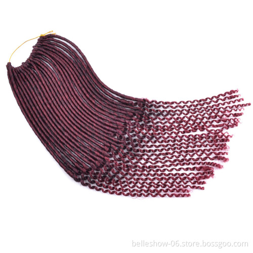 Hot sell wholesale 18inch crochet hair extensions Afro braids for woman  straight goddess faux locs